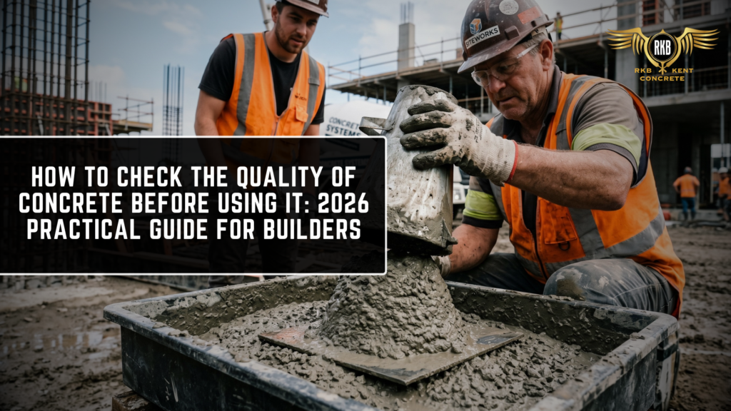 How to Check the Quality of Concrete Before Using It: 2026 Practical Guide for Builders