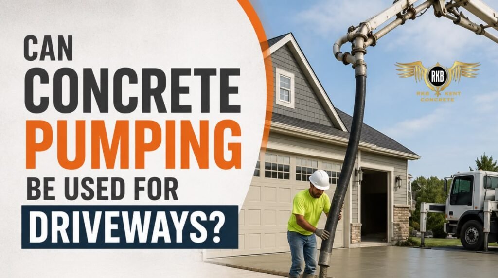 Can concrete pumping be used for driveways?