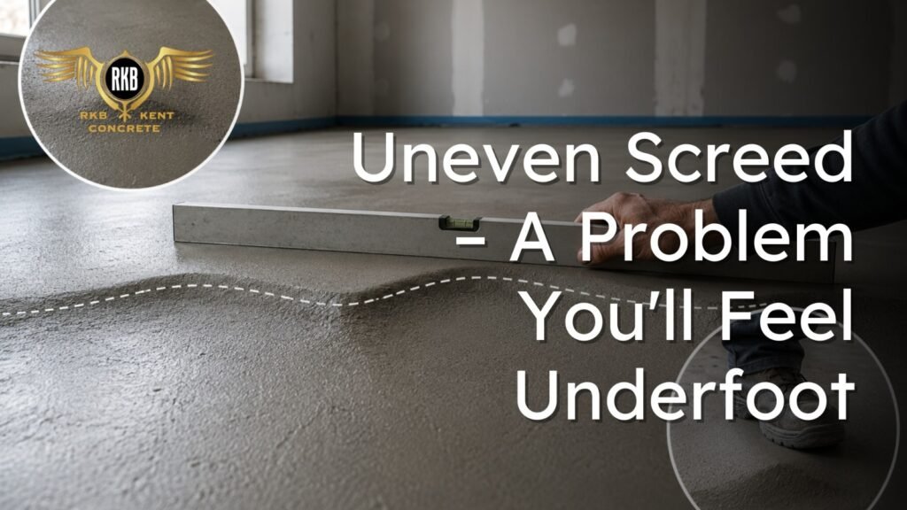Uneven Screed A Problem You Feel Underfoot-RKB Kent Concrete Ltd