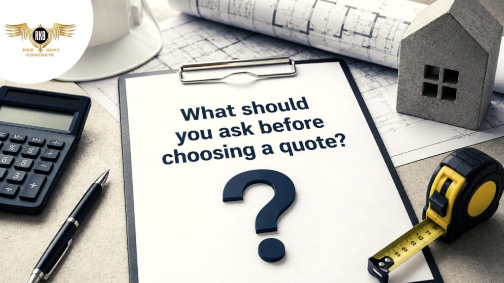 What should you ask before choosing a quote?