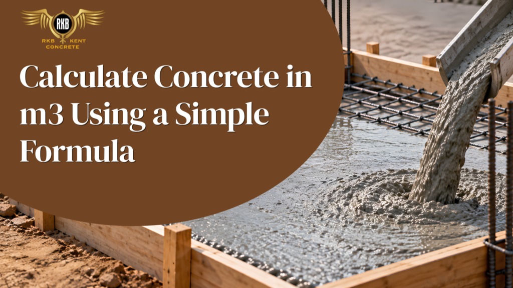 Calculate concrete in m3 using a simple formula